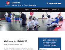 Tablet Screenshot of legion13.com.au